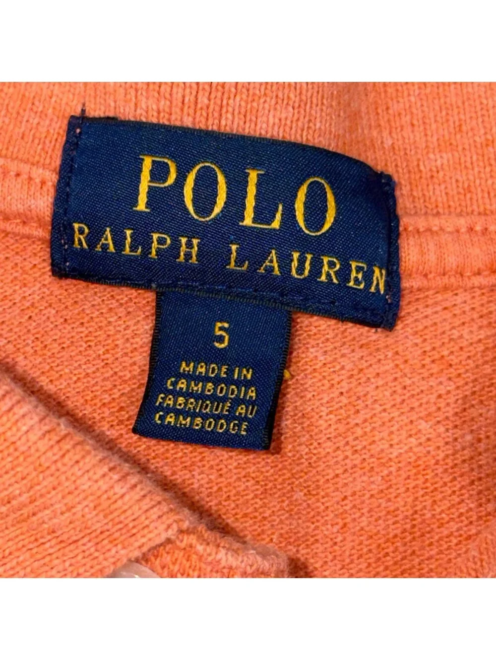 Polo Ralph Lauren Boys Polo Shirt | Size 5 | Orange Short Sleeve